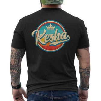 Kesha Retro Name Vintage First Name Kesha Men's T-shirt Back Print - Seseable