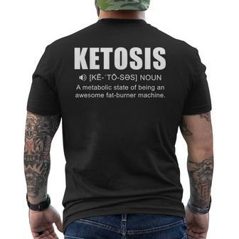 Keto Definition Low Carb Lifestyle Ketogenic Diet Men's T-shirt Back Print - Monsterry UK