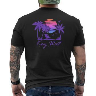 Key West Florida Spring Break Vacation Retro Vintage Sunset Mens Back Print T-shirt - Thegiftio UK