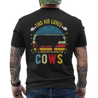 This Kid Loves Cows Boys And Girls Cow Men's T-shirt Back Print | Mazezy