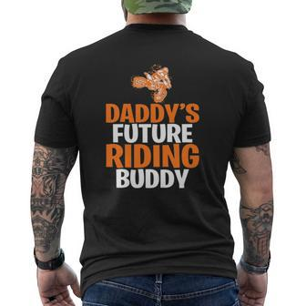 Kids Daddy's Future Riding Buddy Motocross Kids Father Son Mens Back Print T-shirt | Mazezy