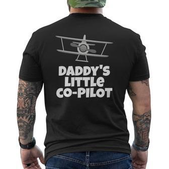 Kids Daddy's Little Co Pilot Kid's Airplane Mens Back Print T-shirt | Mazezy