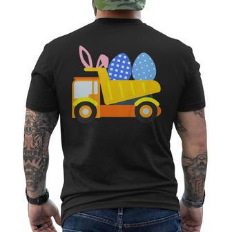 Kids Easter Egg Construction Truck Shirt Toddler Baby Little Boy Mens Back Print T-shirt - Thegiftio UK