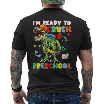 Kids Happy To Back School Im Ready To Crush Preschool Mens Back Print T-shirt - Thegiftio UK