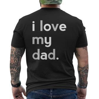 Kids I Love My Dad Boys Father's Day Ideas Mens Back Print T-shirt | Mazezy DE