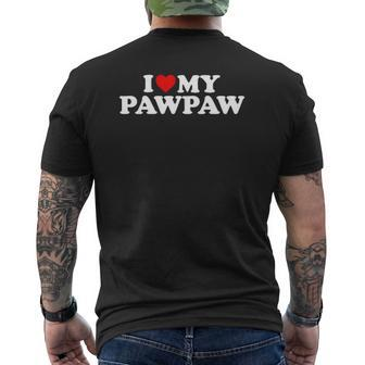 Kids I Love My Pawpaw Grandpa Matching Family Mens Back Print T-shirt | Mazezy