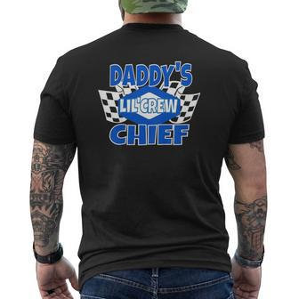 Kids Racing S Daddy's Lil Crew Chief Pit Crew Race Gear Mens Back Print T-shirt | Mazezy