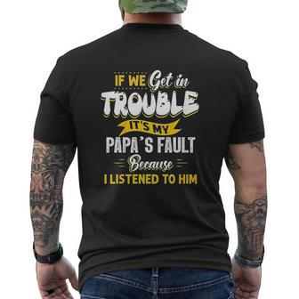 Kids If We Get In Trouble Mens Back Print T-shirt - Thegiftio UK