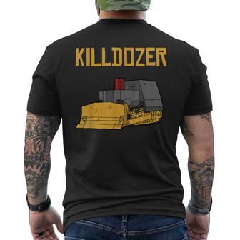 Killdozer Modified Tank Bulldozer Men's T-shirt Back Print - Monsterry CA