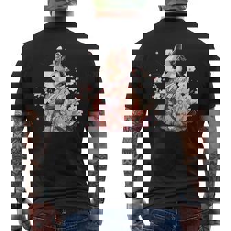 Kimono Japonais Pour Le Nouvel An Lunaire Lapin Et Fleurs De Cerisier T-shirt imprimé au dos - Cadeauxyz