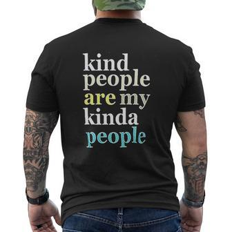 Kind People Are My Kinda People V2 Mens Back Print T-shirt - Thegiftio UK