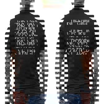 Kinda Wanna Go For A Run Kinda Wanna Stay In Bed Men's T-shirt Back Print | Mazezy