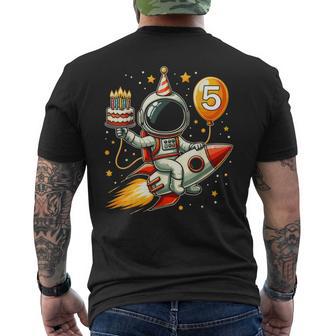 Kinder 5 Jahre Alt Raumschiff Rakete Geburtstag Astronaut Weltraum T-Shirt mit Rückendruck - Geschenkecke