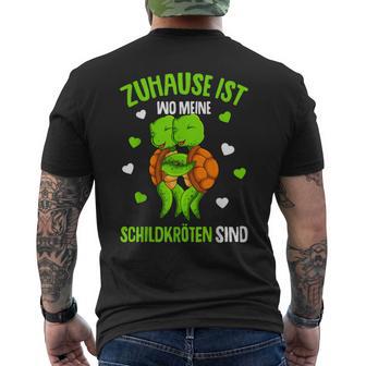 Kinder-Kurzärmliges Herren-T-Kurzärmliges Herren-T-Shirt Zuhause Ist Wo Meine Schildkröten Sind mit Turtle-Design - Seseable