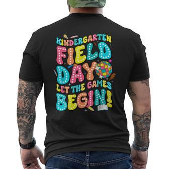 Kindergarten Field Day Let The Games Begin Field Trip Men's T-shirt Back Print - Monsterry