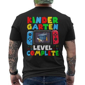 Kindergarten Level Complete Last Day Of School Graduate Boys Men's T-shirt Back Print - Seseable