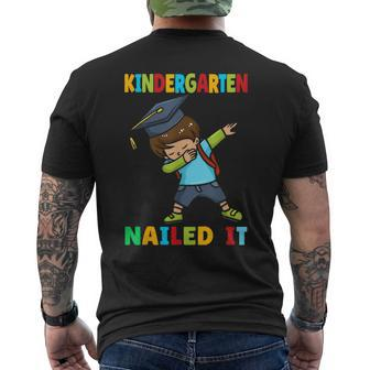 Kindergarten Nailed It Kindergarten Graduation Class Of 2024 Men's T-shirt Back Print - Monsterry CA