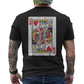 King Of Hearts Card Poker Bridge Player Costume Men's T-shirt Back Print - Monsterry DE