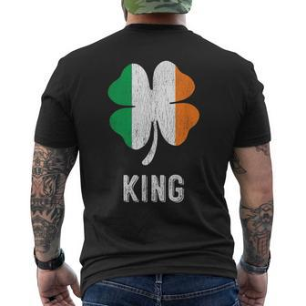 King Last Name Irish Pride Lucky St Patrick's Day Men's T-shirt Back Print - Monsterry UK