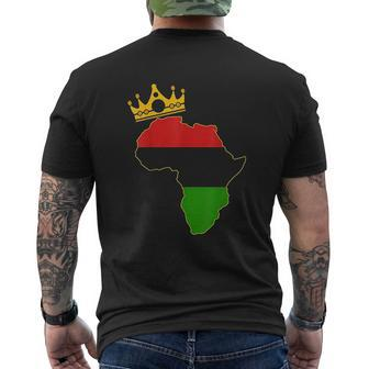 King Pan-African Black Liberation Flag Map Race Mens Back Print T-shirt - Thegiftio UK