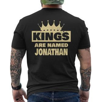 Kings Are Named Jonathan Jonathan Name Men's T-shirt Back Print - Seseable