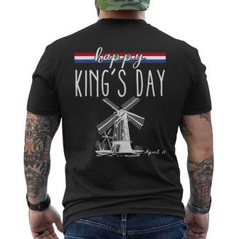 Kingsday Dutch Koningsdag Netherlands Kings Day Holland Men's T-shirt Back Print - Monsterry AU