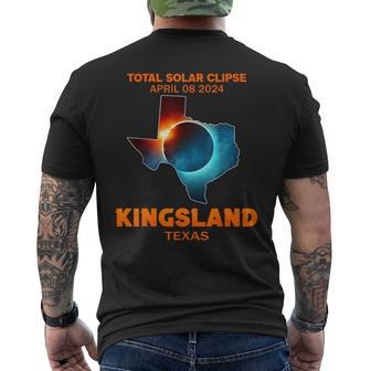 Kingsland Texas Total Solar Eclipse 2024 Men's T-shirt Back Print | Mazezy