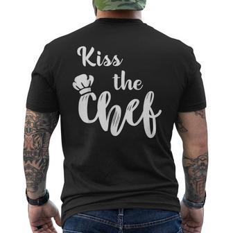 Kiss The Chef Cooking T Men's T-shirt Back Print - Monsterry