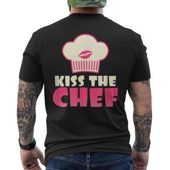 Kiss The Chef Chef Cooking Men's T-shirt Back Print - Monsterry DE