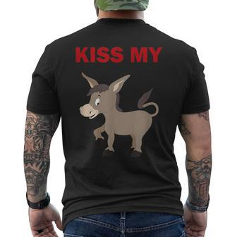 Kiss My Donkey Animal Adventure Sarcasm Men's T-shirt Back Print - Monsterry UK