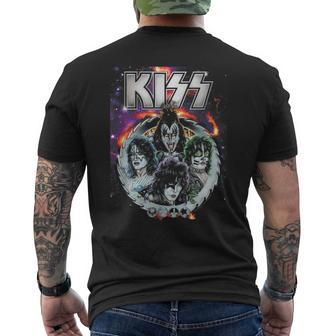 Kiss Galactic Portrait T-Shirt mit Rückendruck - Seseable