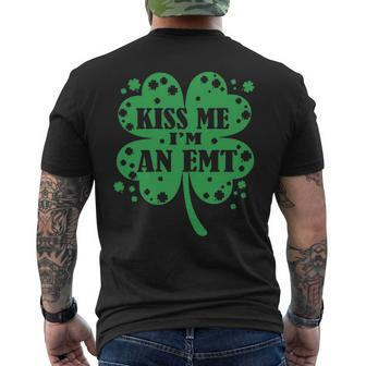 Kiss Me I'm An Emt T Great Idea For Paramedic Men's T-shirt Back Print | Mazezy