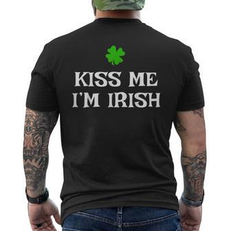 Kiss Me I'm Irish Saint Patrick Day Women Men's T-shirt Back Print | Mazezy DE