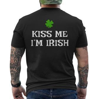 Kiss Me I'm Irish St Patrick's Day Men's T-shirt Back Print - Monsterry