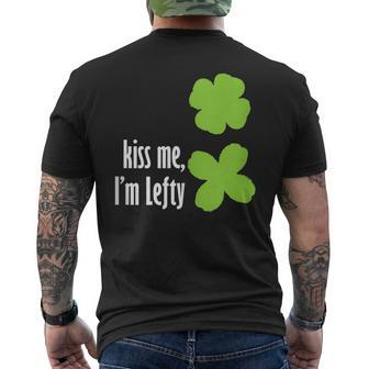 Kiss Me I'm Lefty Left Handed Leftie Pride Men's T-shirt Back Print - Monsterry DE