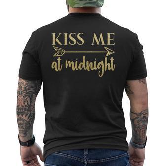 Kiss Me At Midnight Cute 2019 New Years Eve Men's T-shirt Back Print - Monsterry