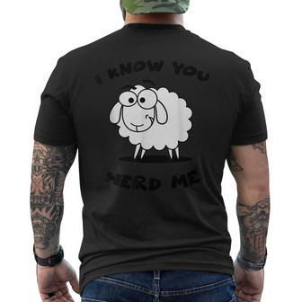 I Know You Herd Me Shirt Lamb Sheep Lover Pun Animal Mens Back Print T-shirt - Thegiftio UK