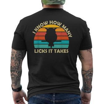 I Know How Many Licks It Takes Candy Lover Lollipop Men's T-shirt Back Print - Monsterry AU