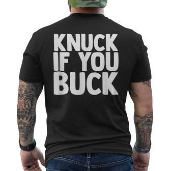 Knuck If You Buck Men's T-shirt Back Print - Monsterry