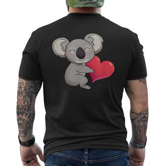 Koala Conservation Support Wildlife With Adorable Koala Bear Men's T-shirt Back Print - Monsterry