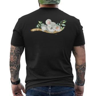 Koala Sleeping Cute Koala Bear Koala Lover Koala Men's T-shirt Back Print | Mazezy
