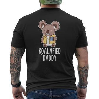 Koalafied Daddy Koala Bear Animal Lover Dad Mens Back Print T-shirt | Mazezy