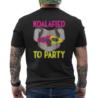 Koalafied To Party Animal Pun Koala Mens Back Print T-shirt - Thegiftio UK