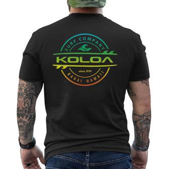 Koloa Surf Thruster Multicolor Logo Men's T-shirt Back Print - Monsterry CA
