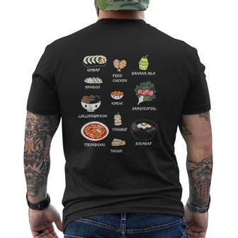 Korean Food Bibimbap And Korean Mens Back Print T-shirt - Thegiftio UK