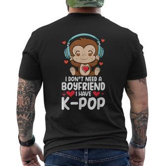 Kpop Items Bias Monkey Merch K-Pop Merchandise Fangirls Men's T-shirt Back Print - Monsterry DE