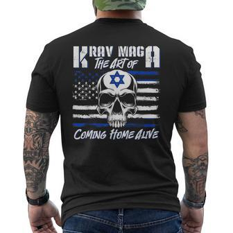 Krav Maga Gear Israeli Combat Training American Flag Skull Men's T-shirt Back Print - Monsterry UK