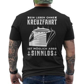 Kreuzfahrt-Fan Kurzärmliges Herren-T-Kurzärmliges Herren-T-Shirt, Lustiges Motto für Kreuzfahrtliebhaber - Seseable