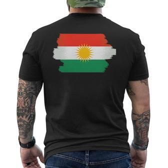 Kurdistan Flag Chest Kurdish Kurd T-Shirt mit Rückendruck - Seseable