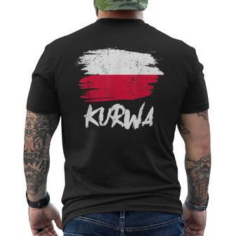 Kurwa Polska Poland Polish T-Shirt mit Rückendruck - Seseable